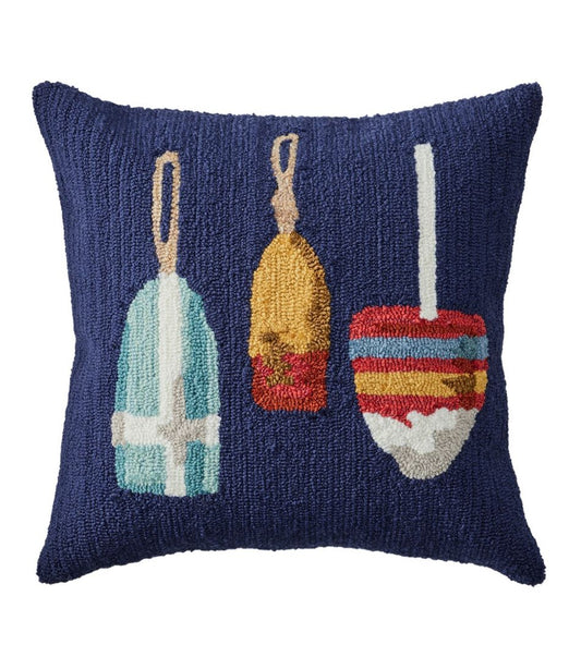 Indoor/Outdoor Hooked Pillow, Buoys - L.L.Bean Top Pick