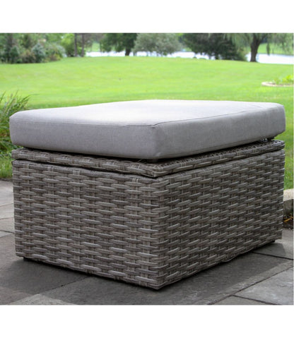 Wicker Storage Sofa and Teak Coffee Table Set - L.L.Bean Signature