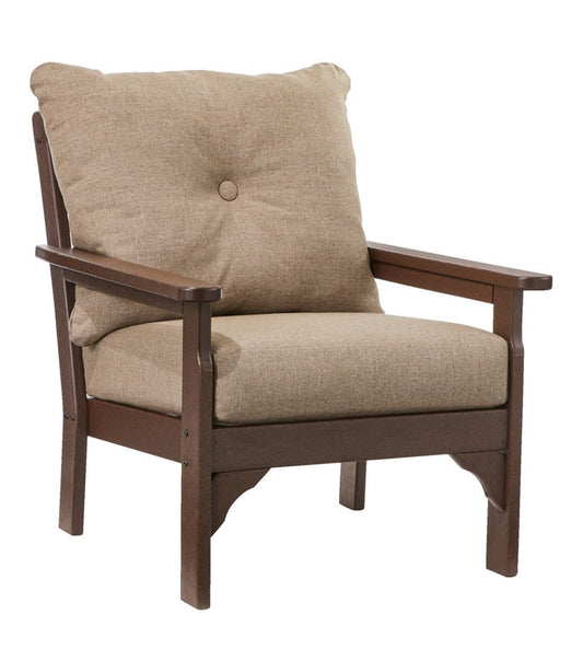 All-Weather Patio Chair with Textured Cushion, Mahogany - L.L.Bean Trending