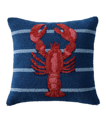 Indoor/Outdoor Hooked Pillow, 18x18 Lobster - L.L.Bean Classic