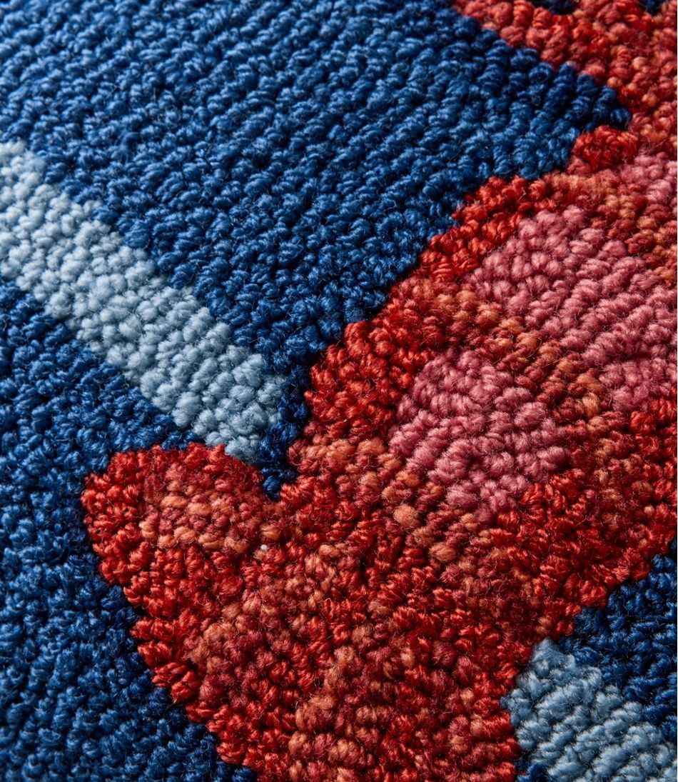 Indoor/Outdoor Hooked Pillow, 18x18 Lobster - L.L.Bean Classic