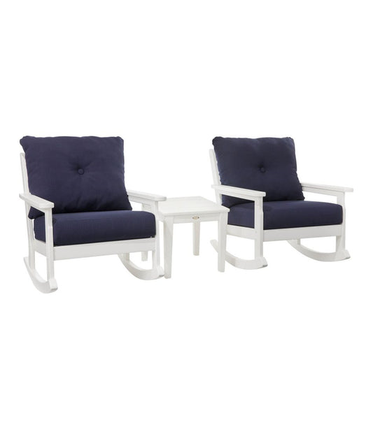 All-Weather Patio Rocker Set with Side Table, White - L.L.Bean Featured