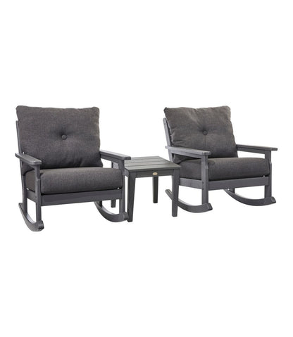 All-Weather Patio Rocker Set with Side Table, Slate Gray - L.L.Bean Signature