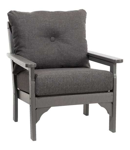All-Weather Patio Chair with Textured Cushion, Slate Gray - L.L.Bean Essential