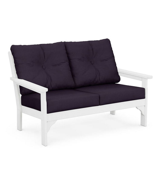 All-Weather Patio Loveseat with Textured Cushion, White - L.L.Bean Value