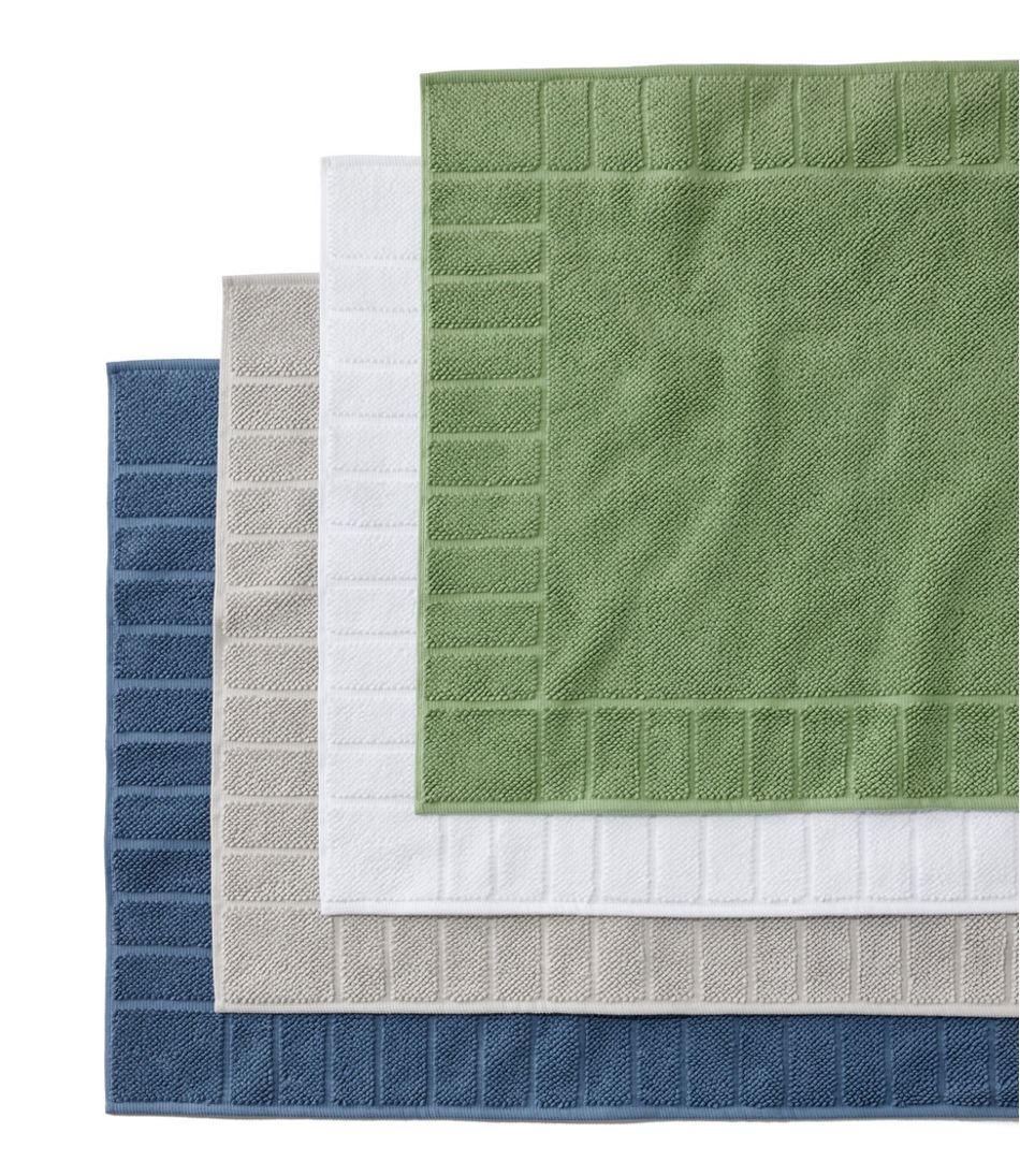 Organic Cotton Textured Bordered Bath Mat - L.L.Bean Recommended