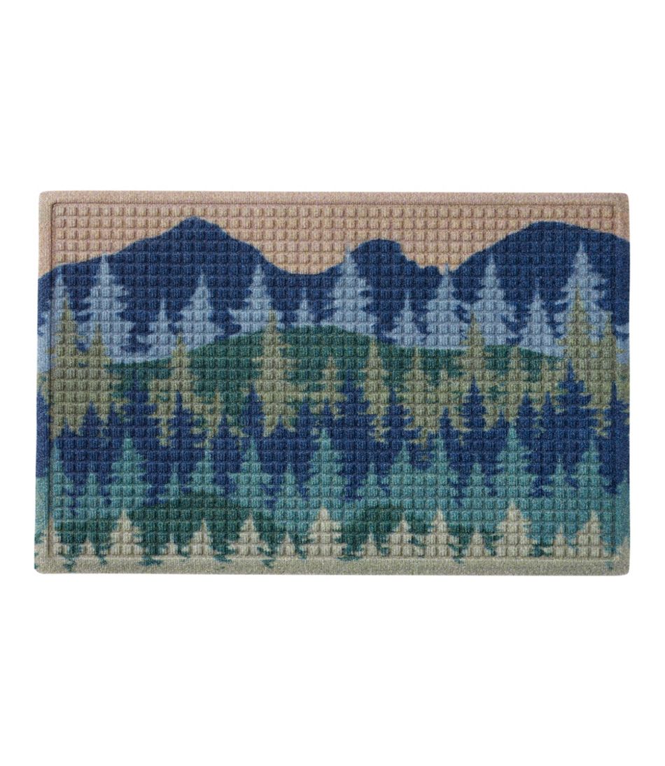 Printed Recycled Waterhog Doormat, Pine Trees - L.L.Bean Everyday
