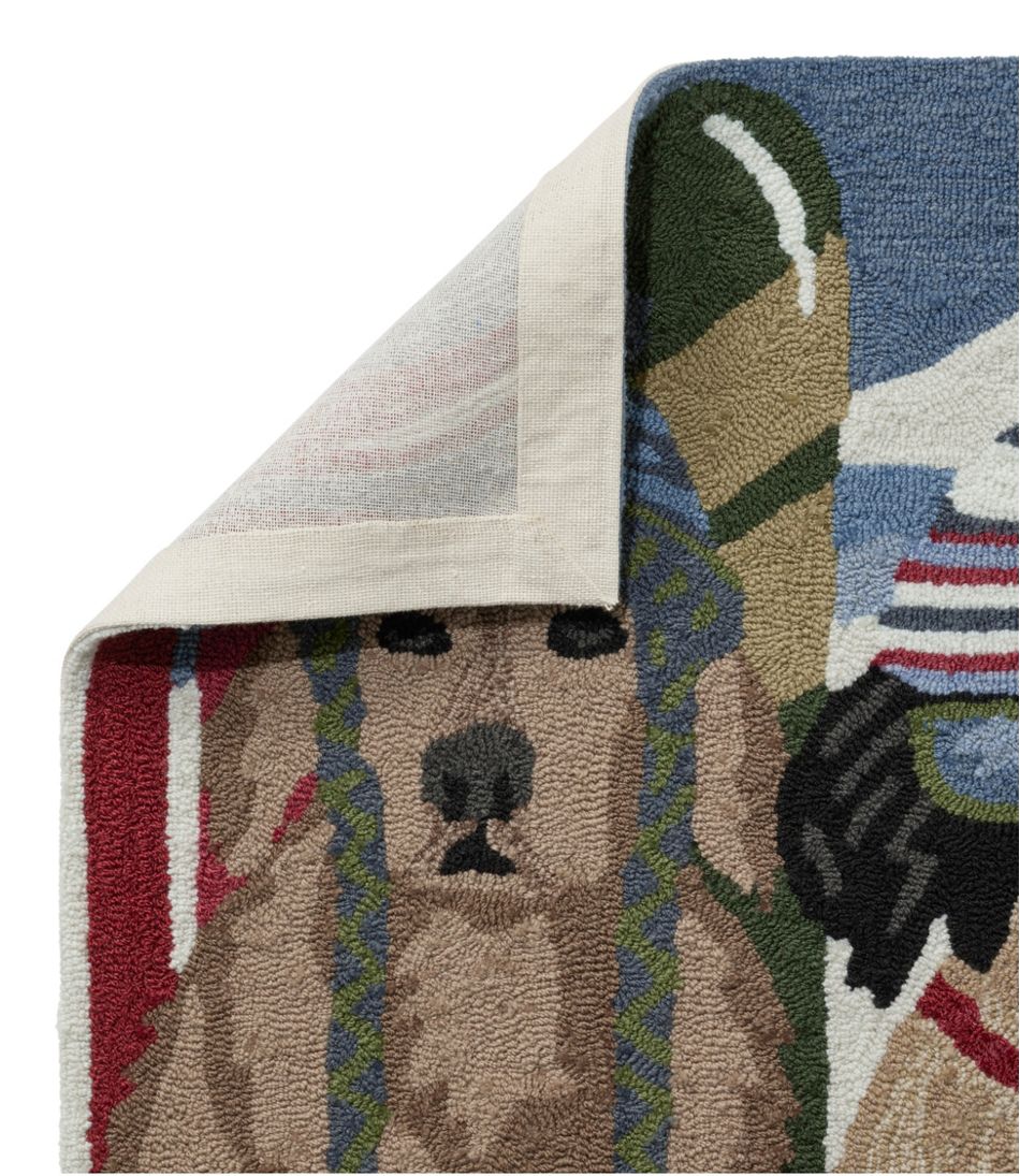Indoor/Outdoor Vacationland Rug, Dogs Skiing - L.L.Bean Latest