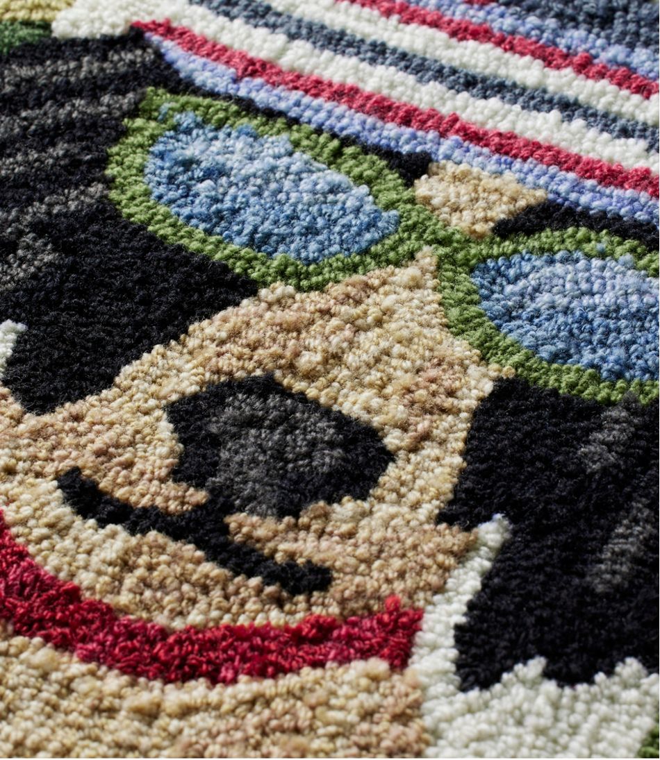 Indoor/Outdoor Vacationland Rug, Dogs Skiing - L.L.Bean Latest