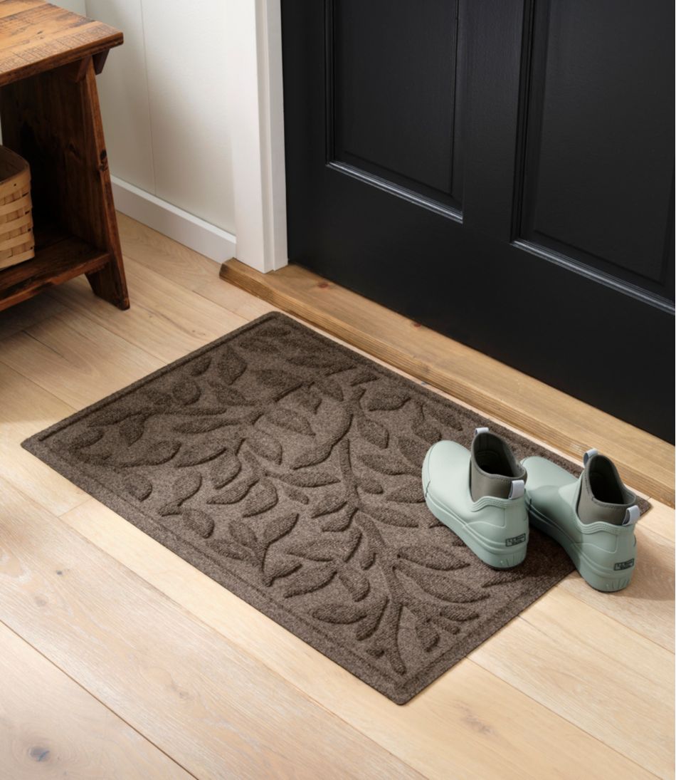 Heavyweight Recycled Waterhog Doormat, Woodland Leaf - L.L.Bean Trusted