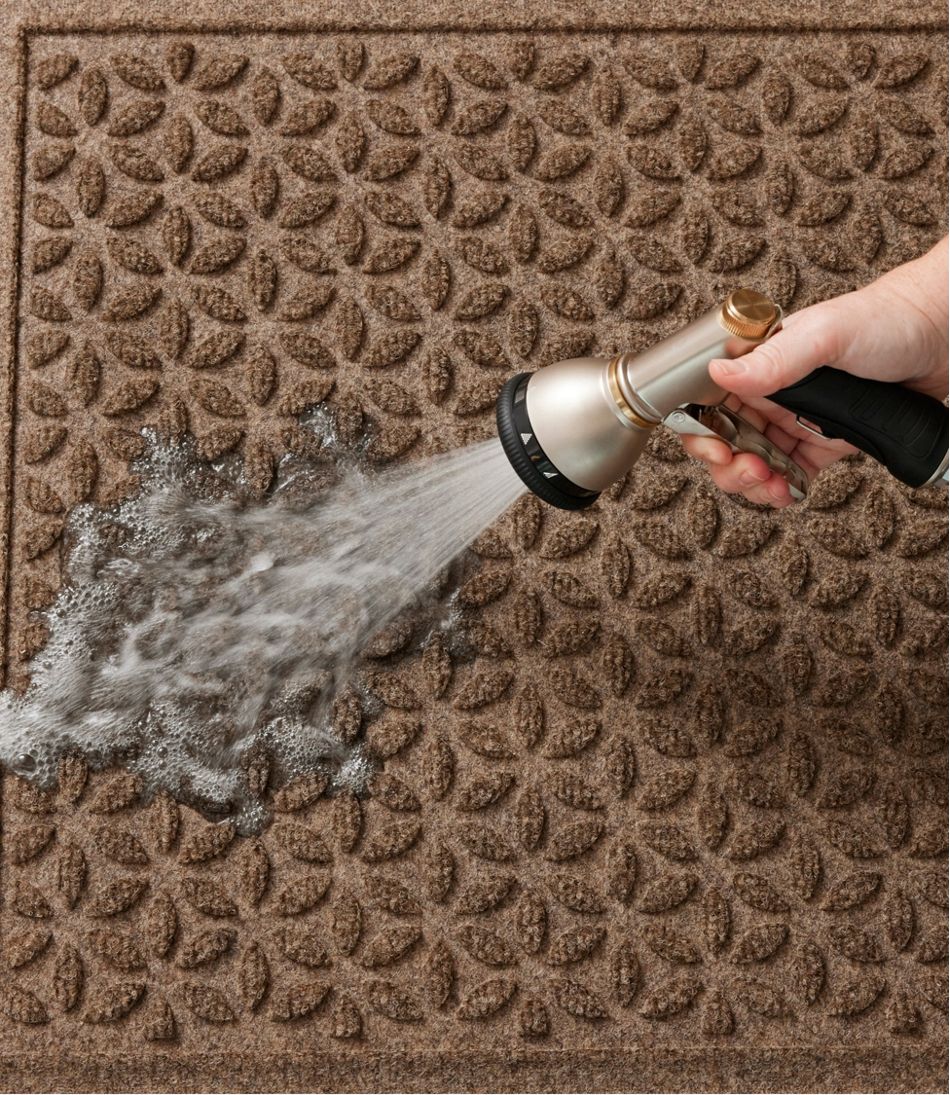 Heavyweight Recycled Waterhog Doormat, Blooming Circles - L.L.Bean Popular