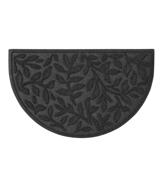 Heavyweight Recycled Waterhog Doormat, Half Round, Woodland Leaf - L.L.Bean Best Seller