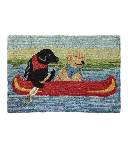 Indoor/Outdoor Vacationland Rug, Dog Canoe - L.L.Bean Recommended