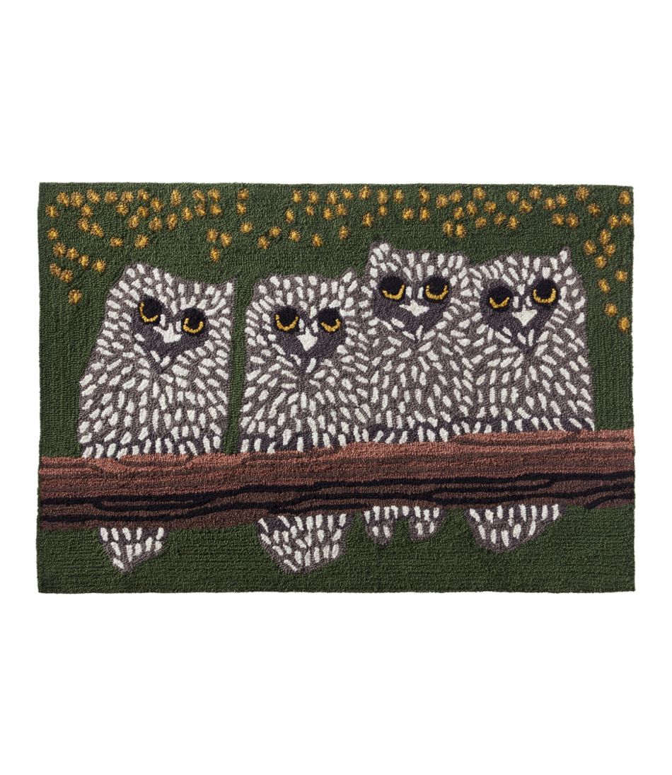 Indoor/Outdoor Vacationland Rug, Owls - L.L.Bean Essential