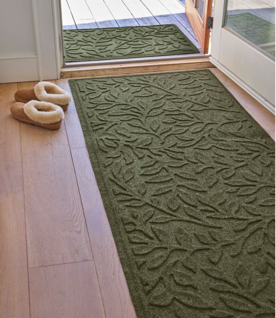 Heavyweight Recycled Waterhog Mat Runner, Woodland Leaf - L.L.Bean Great Value