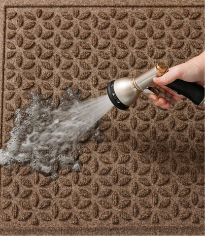 Heavyweight Recycled Waterhog Doormat, Half Round, Blooming Circles - L.L.Bean Latest