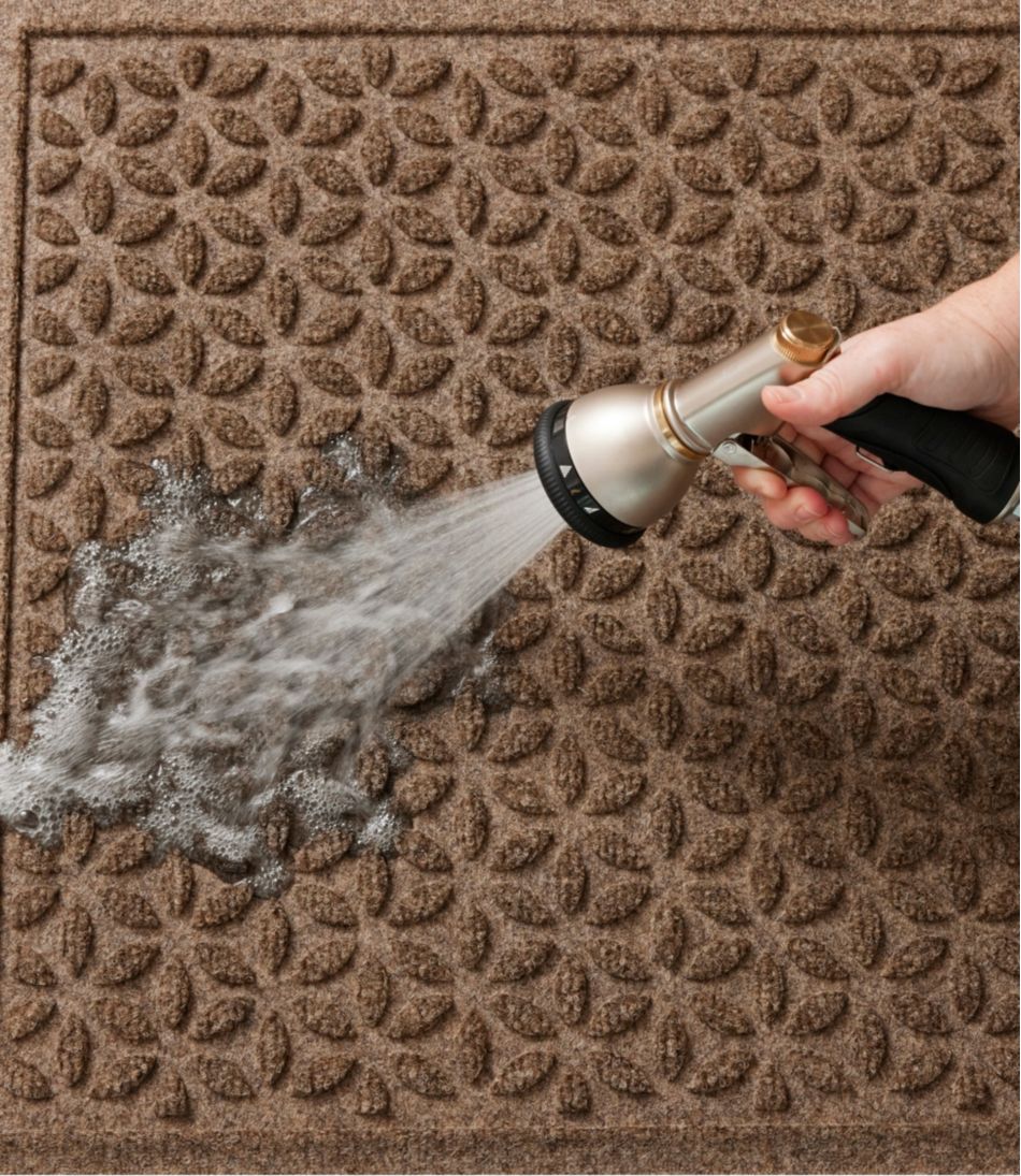 Heavyweight Recycled Waterhog Mat Runner, Blooming Circles - L.L.Bean Trusted