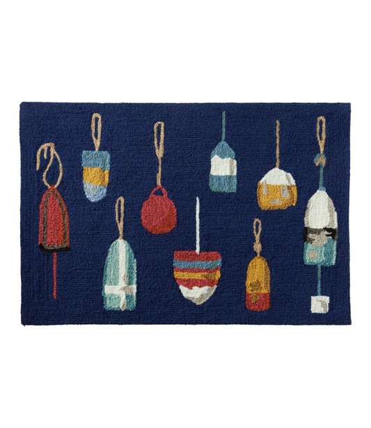 Indoor/Outdoor Vacationland Rug, Buoys - L.L.Bean Exclusive