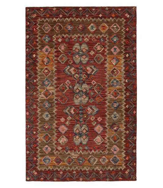 Double Border Wool Hooked Rug, Sienna Multi - L.L.Bean Customer Favorite