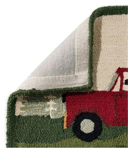 Wool Hooked Novelty Rug, Dog Caravan - L.L.Bean Signature