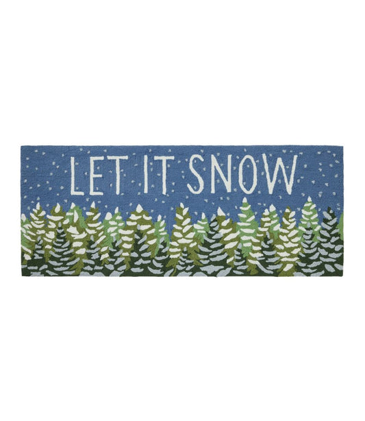 Indoor/Outdoor Vacationland Runner, Frosted Trees - L.L.Bean Essential