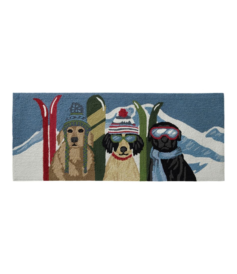 Indoor/Outdoor Vacationland Runner, Dogs Skiing - L.L.Bean Value