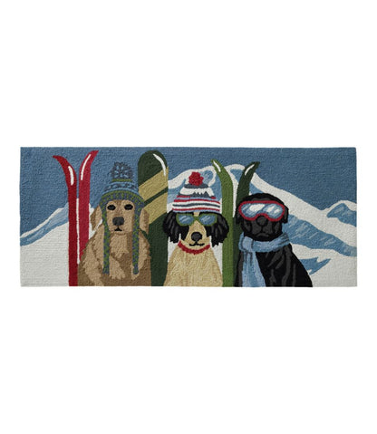 Indoor/Outdoor Vacationland Runner, Dogs Skiing - L.L.Bean Value