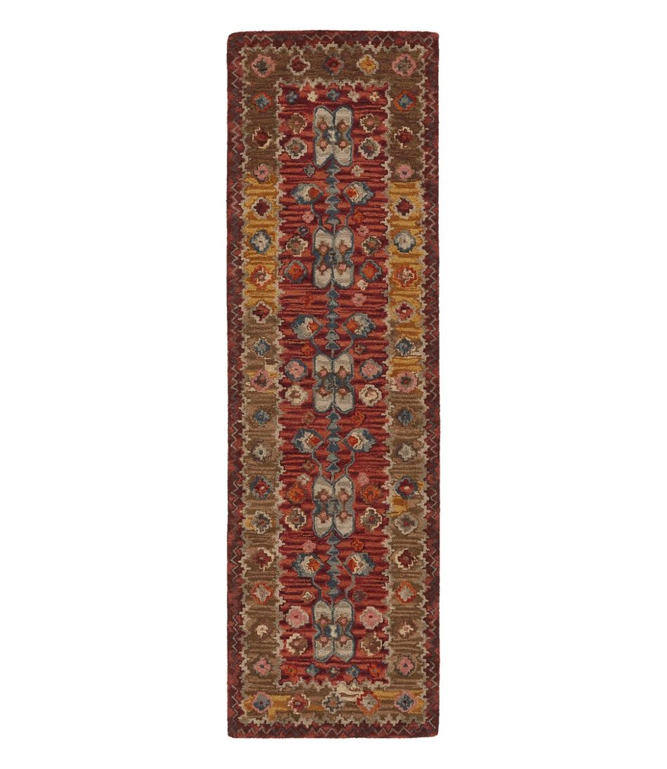 Double Border Wool Hooked Runner, Sienna Multi - L.L.Bean Top Pick