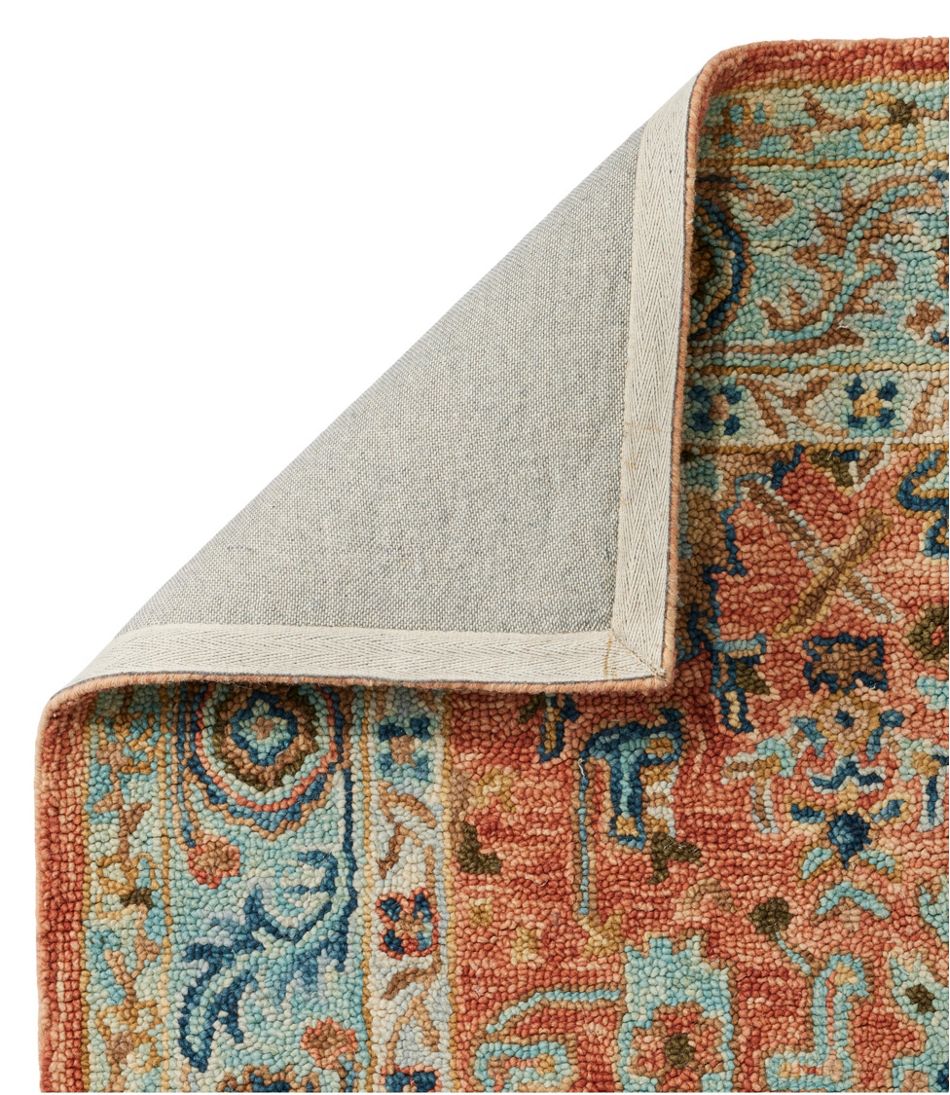 Single Border Terracotta Wool Tufted Rug - L.L.Bean Featured