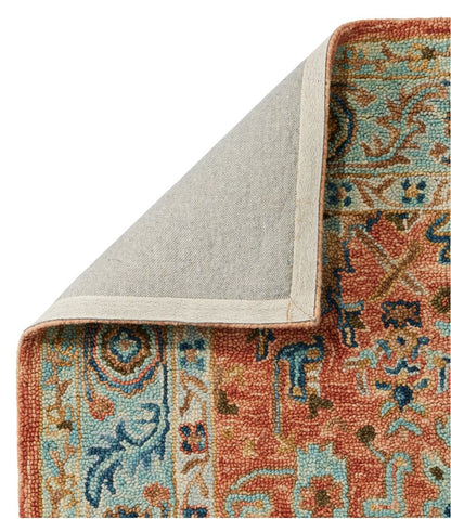 Single Border Terracotta Wool Tufted Rug - L.L.Bean Featured