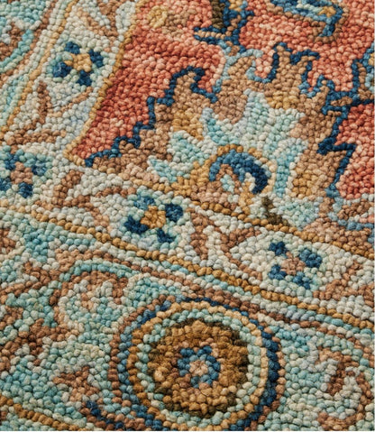 Single Border Terracotta Wool Tufted Rug - L.L.Bean Featured