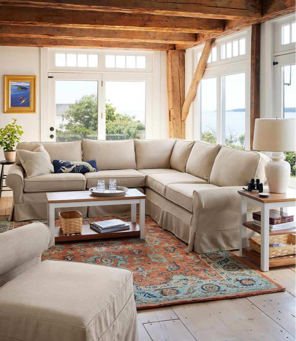 Single Border Terracotta Wool Tufted Rug - L.L.Bean Featured