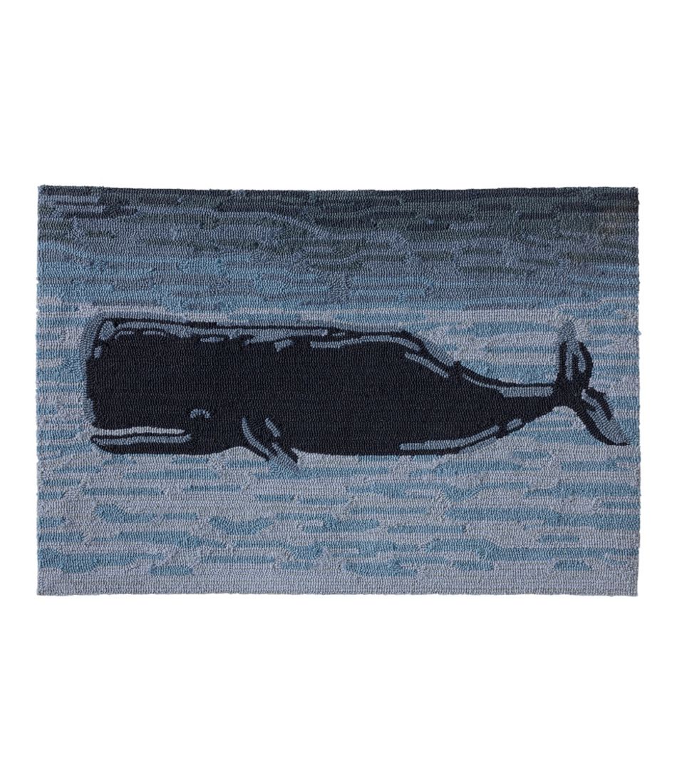 Indoor/Outdoor Vacationland Rug, Coastal Whale - L.L.Bean Trending