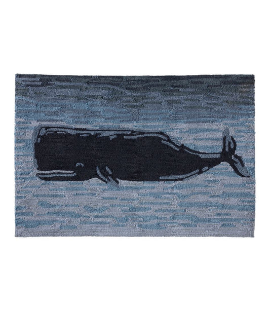 Indoor/Outdoor Vacationland Rug, Coastal Whale - L.L.Bean Trending