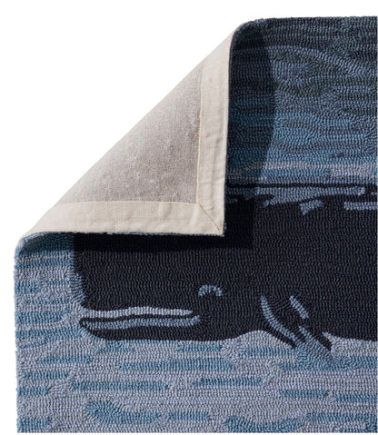 Indoor/Outdoor Vacationland Rug, Coastal Whale - L.L.Bean Trending