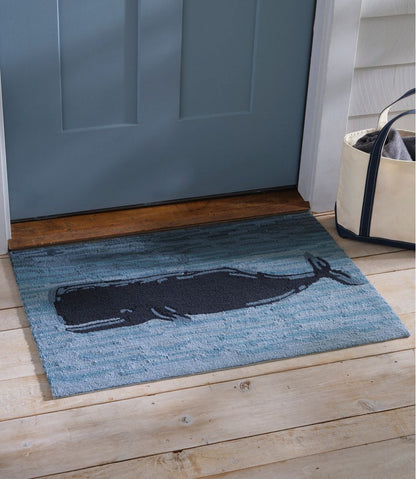 Indoor/Outdoor Vacationland Rug, Coastal Whale - L.L.Bean Trending