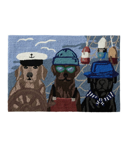 Indoor/Outdoor Vacationland Rug, Seaside Dogs - L.L.Bean Everyday