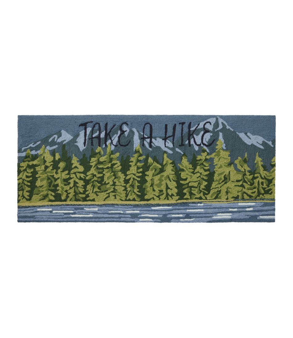 Indoor/Outdoor Vacationland Runner, Lakeside Mountain Scene - L.L.Bean Latest