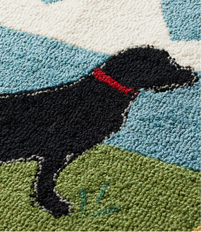 Wool Hooked Novelty Runner, Lakeside Labs - L.L.Bean New
