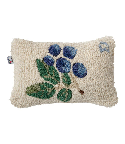 Wool Hooked Throw Pillow, Blueberries, 8" x 12" - L.L.Bean Trending