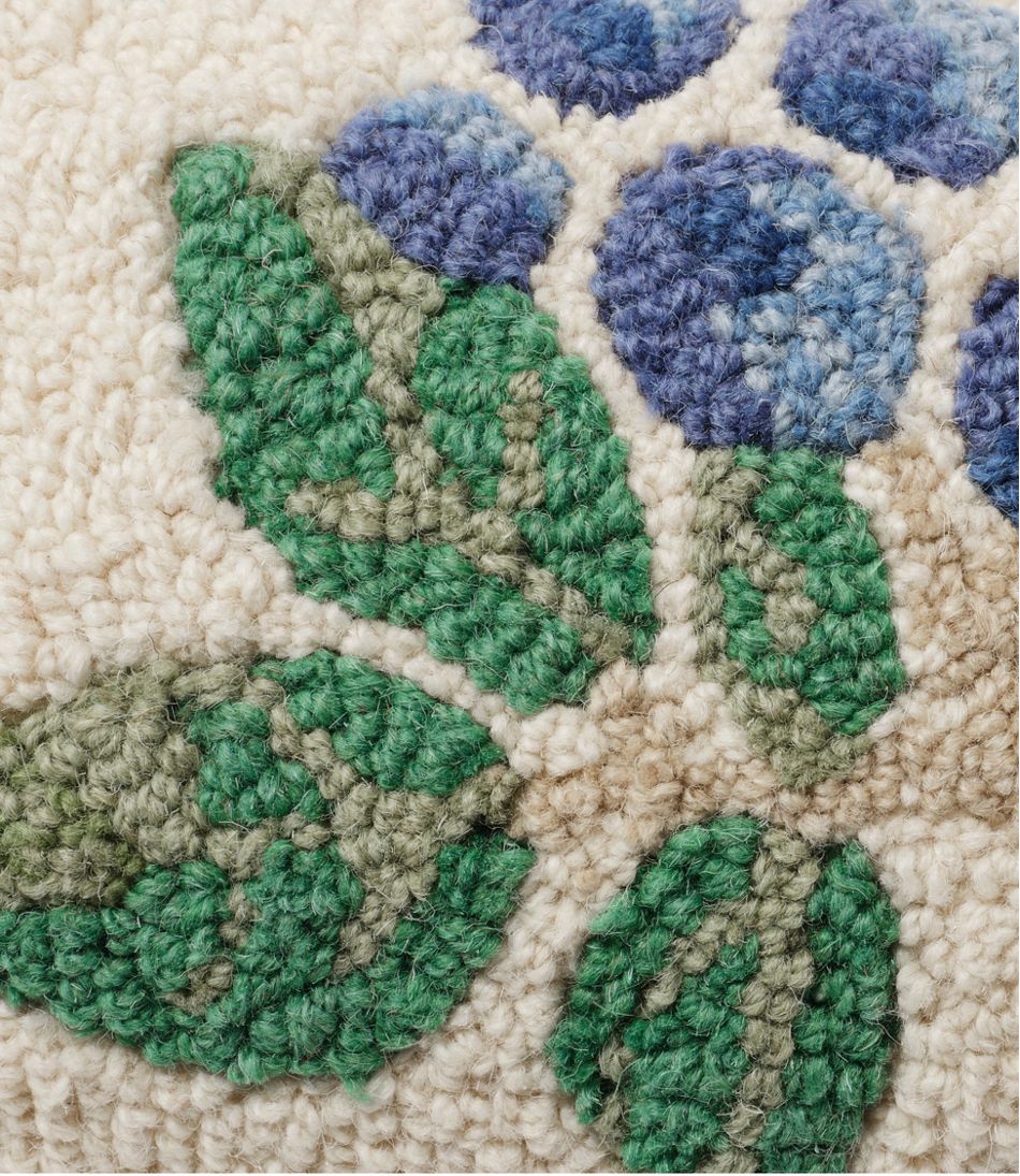 Wool Hooked Throw Pillow, Blueberries, 8" x 12" - L.L.Bean Trending