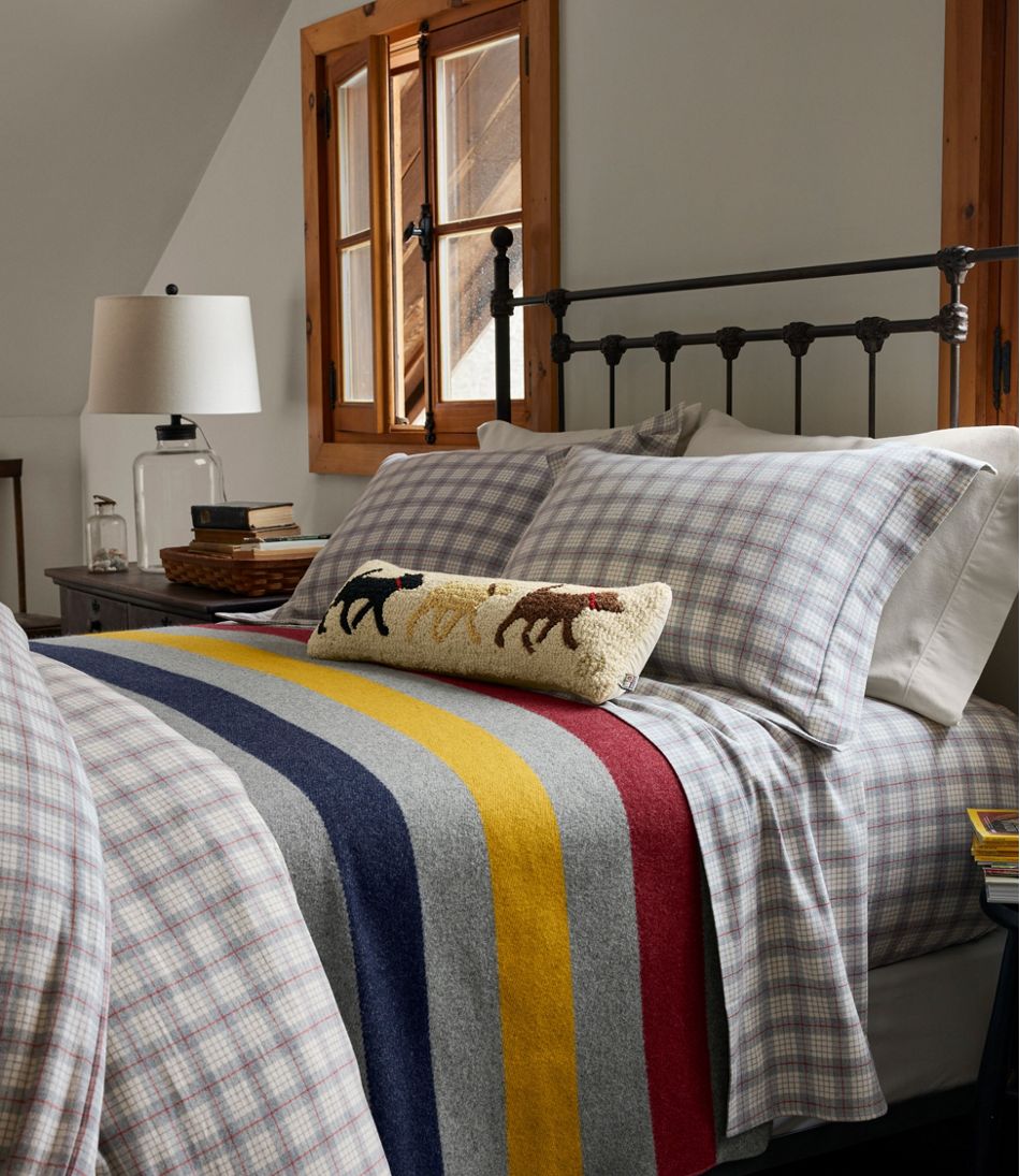 Wool Hooked Throw Pillow, Lab Trio, 8" x 24" - L.L.Bean Recommended