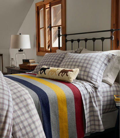 Wool Hooked Throw Pillow, Lab Trio, 8" x 24" - L.L.Bean Recommended