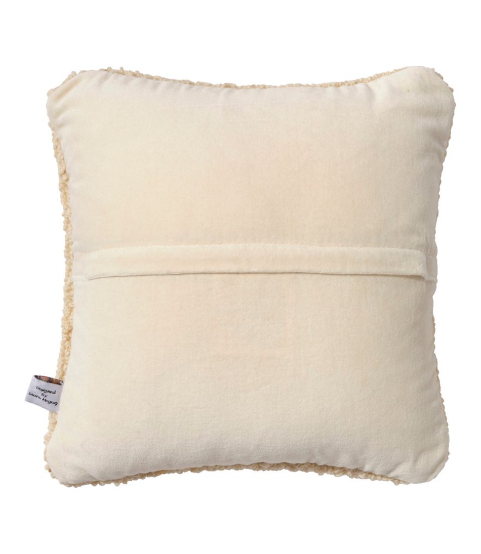 Wool Hooked Throw Pillow, Yellow Dog, 14" x 14" - L.L.Bean Exclusive