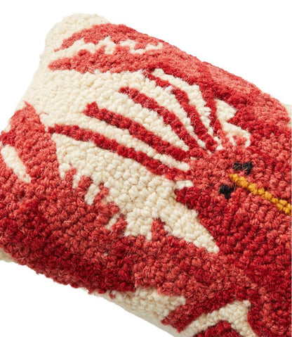 Wool Hooked Throw Pillow, Lobster, 8" x 12" - L.L.Bean Signature