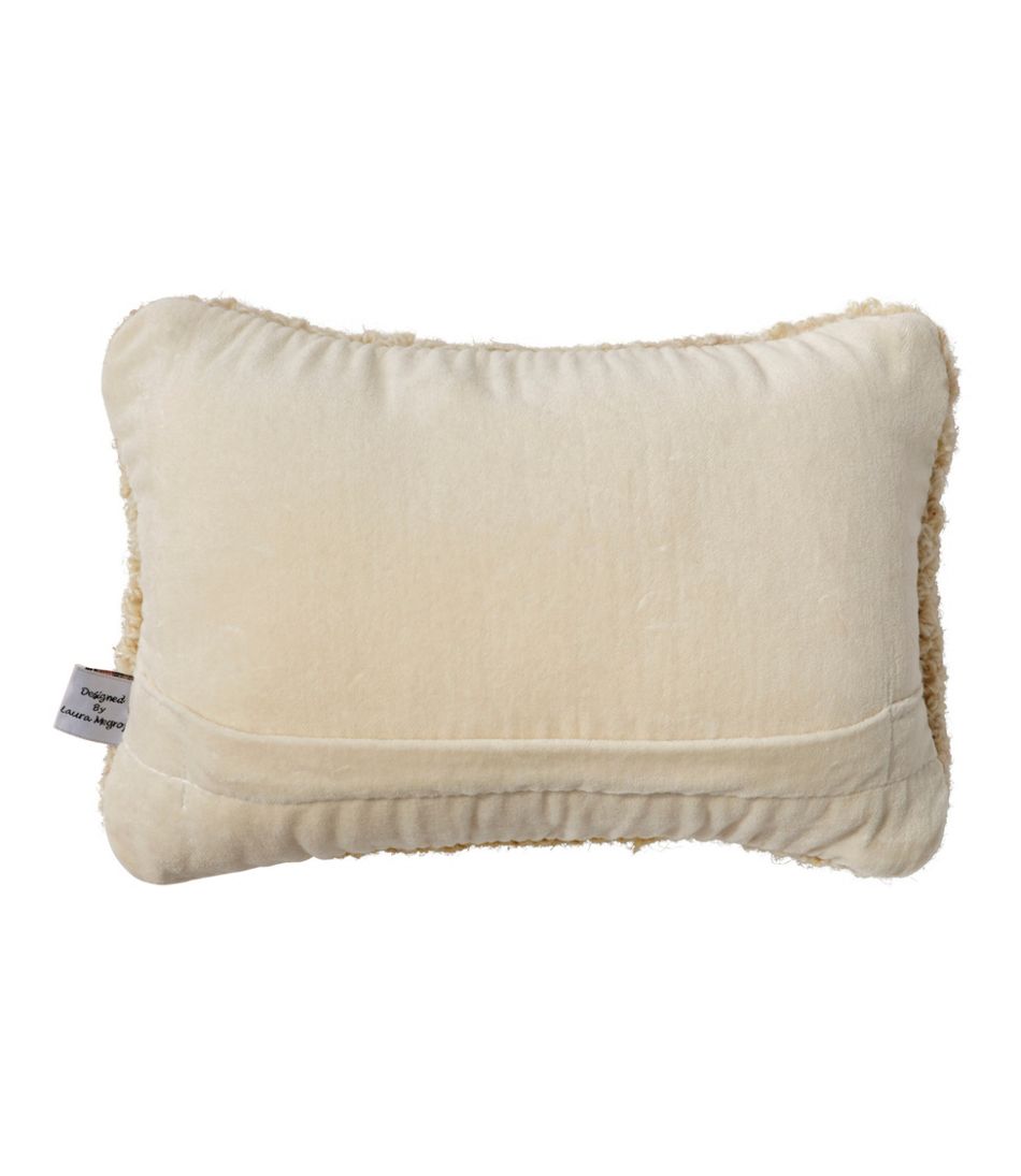 Wool Hooked Throw Pillow, Yellow Labrador, 8" x 12" - L.L.Bean Everyday