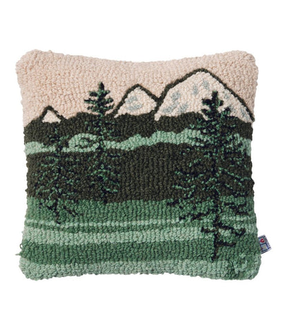 Wool Hooked Throw Pillow, Mountains, 14" x 14" - L.L.Bean Trusted