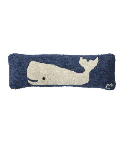 Wool Hooked Throw Pillow, Whale, 8" x 24" - L.L.Bean Customer Favorite