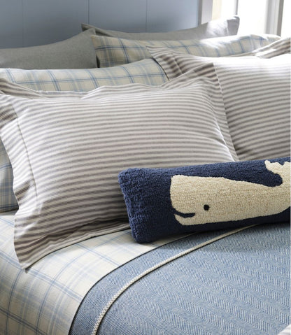 Wool Hooked Throw Pillow, Whale, 8" x 24" - L.L.Bean Customer Favorite