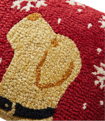 Wool Hooked Throw Pillow, Snowflake Yellow Lab, 14" x 14" - L.L.Bean Popular